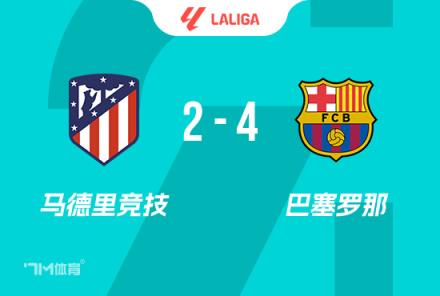 西甲-巴薩驚逆轉(zhuǎn)4-2險勝馬競 萊萬費蘭雙響助球隊取勝