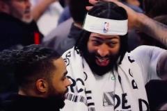 猜猜哥倆說了啥？賽后倆湖人舊將濃眉跟拉塞爾寒暄