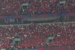 比賽第10分鐘，全場手機(jī)閃光燈亮起，紀(jì)念林子金小朋友