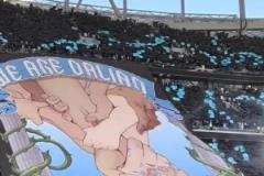 盡顯霸氣！東北德比前大連英博升起巨幅tifo——我們是大連