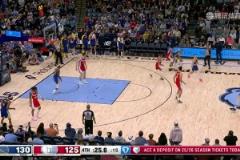 差點(diǎn)起沖突！庫(kù)里死球狀態(tài)想投一個(gè)，被貝恩破壞，兩人擦出小火花