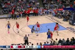 老頭你來(lái)真的？庫(kù)里首節(jié)手感爆棚，5記三分爆砍19分！