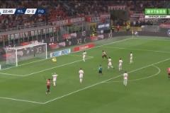 米蘭扳回一城！亞伯拉罕禁區(qū)內(nèi)推射破門！普利西奇分球送助攻！