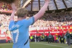 最后一場(chǎng)曼市德比！賽后德布勞內(nèi)向球迷致謝！