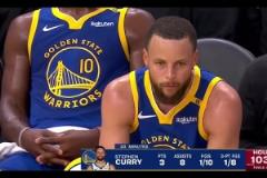 庫里對(duì)陣火箭全場(chǎng)10中1僅得3分，所以是誰防得好呢