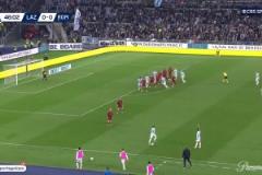 藍鷹率先打破僵局！羅馬尼奧利接定位球頭球破門！