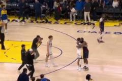 09雙雄傾盡全力！哈登和庫里賽后第一時間擁抱在一起