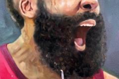 網(wǎng)友在街頭繪畫遭路人圍觀：最帥的火箭登~