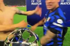 勞塔羅當選MVP與隊友擁抱慶祝，國米淘汰拜仁晉級四強對陣巴薩