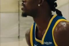 備戰(zhàn)火箭！巴特勒身穿勇士30號訓練三分！三分連中玄學加成？