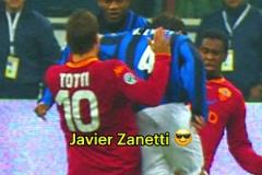 燃，當(dāng)年藍(lán)黑隊(duì)魂薩內(nèi)蒂曾在狼王的注視下攻破羅馬球門