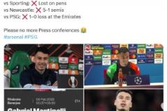 還有這魔咒？外媒：馬丁內(nèi)利3次參加賽前發(fā)布會，阿森納全部輸球