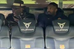 虎父無犬子，老圖拉姆賽后來到替補(bǔ)席探望兒子小圖拉姆?