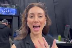 宿命為大家找到了！這就是前兩天采訪哈登的女記者~年級(jí)有點(diǎn)偏大