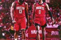 一個7分一個8分！美國火箭博主調(diào)侃：哈登將自己G7的火炬?zhèn)鞯搅私軅?格林手里