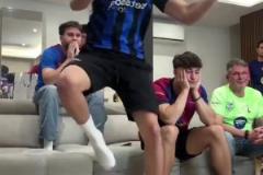 領(lǐng)先被逆轉(zhuǎn)再被反超！國米和巴薩球迷一起看比賽過程很有趣