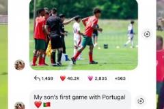 C羅社媒祝賀迷你羅：兒子，祝賀你的葡萄牙首秀，真為你驕傲！